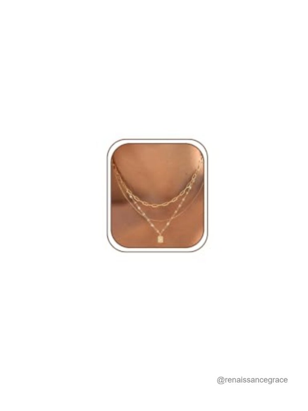 14K Gold Plated Layered Dainty Stackable Pendant Necklace Set for Women